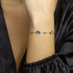 Tft Armband London Blue En Blauw Topaas 17 + 2 cm - Goud