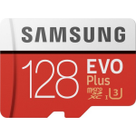 Samsung microSDXC EVO+ 128 GB 100MB/s CL 10 + SD adapter - Rood