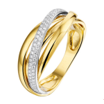 Tft Ring Diamant 0.22ct H SI Bicolor - Goud