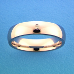 Tft Ring A301 - 5 Mm - 0.01ct H SI Zilver Gerhodineerd