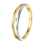 Tft Ring Diamant 0.03ct H SI Bicolor - Goud