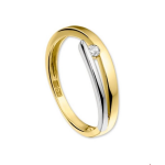 Tft Ring Diamant 0.05ct H SI Bicolor - Goud