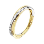 Tft Ring Diamant 0.12ct H SI Bicolor - Goud