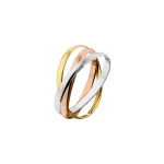 Tft Huiscollectie 4300443 Tricolor gouden ring 1.9 mm Maat 62 is 19.75 mm