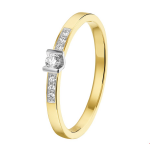 Tft Ring Diamant 0.085ct H SI Bicolor - Goud