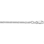Tft Armband Zilver Figaro 2,75 mm 18 cm