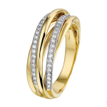 Tft Ring Diamant 0.32ct H SI Bicolor - Goud