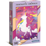 Clementoni legpuzzel Fantastic Animals Eenhoorn 500 stukjes - Paars