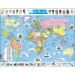Larsen legpuzzel Maxi Wereld junior karton 107 stukjes