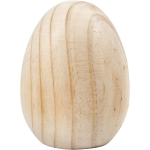 Creotime houten ei 10,3 cm grenen blank per stuk