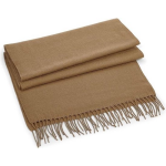 Beechfield Fijn geweven sjaal camel voor volwassenen - Klassieke sjaals oversized dames/heren - Beige