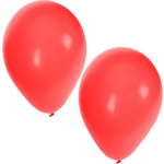 25x stuks rode party verjaardag ballonnen - 27 cm - ballon voor helium of lucht - Feestartikelen/versiering - Rood