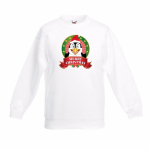 Bellatio Decorations Kerst sweater / trui voor kinderen met pinguin print - wit - jongens en meisjes sweater
