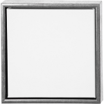 Canvas schildersdoek met lijst zilver 34 x 34 cm - Hobby - Verven - Schilderen - Creatief met verf - Ingelijste doeken - Silver