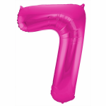 Cijfer 7 ballon 86 cm - Roze