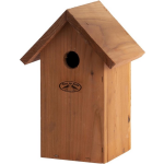 Houten vogelhuisje/nestkastje pimpelmees - Tuindecoratie vogelnest nestkast vogelhuisjes - Bruin