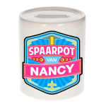 Bellatio Decorations Kinder spaarpot voor Nancy - keramiek - naam spaarpotten