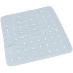 Lichte anti-slip badmat/douchemat 54 x 54 cm vierkant - Badkuip mat - Douchecabine mat - Grip mat voor in douche of bad - Blauw
