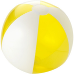 Opblaasbare strandballen/wit 30 cm - Buitenspeelgoed waterspeelgoed opblaasbaar - Geel