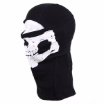 One hole motorhelm muts / skimuts skelet - / wit - katoen - one size - outdoor / bivak / wintersport / ondermuts - balaclava - Zwart