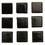 30x stuks vierkante mozaiek steentjes 2 x 2 cm - Hobby materialen - Zwart