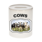 Bellatio Decorations Dieren liefhebber koe spaarpot 9 cm jongens en meisjes - keramiek - Cadeau spaarpotten Nederlandse koeien liefhebber