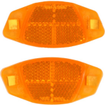 Spaakreflectoren/fietsreflectoren 2x stuks - Fiets accessoires/veiligheid/zichtbaarheid - Oranje
