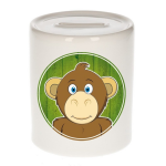 Bellatio Decorations Vrolijke aap dieren spaarpot 9 cm - apen - spaarpotten voor kinderen