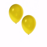 10 stuks metallic gele ballonnen 36 cm - Geel