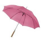 Bellatio Design Automatische paraplu 102 cm doorsnede in het - grote paraplu met houten handvat - Roze