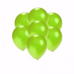 Kleine metallice ballonnen 10 stuks - Groen