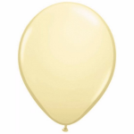 Metallic ivoren ballonnen 10 stuks - Wit
