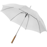 Bellatio Design Automatische paraplu 102 cm doorsnede in het - grote paraplu met houten handvat - Wit