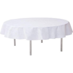 Santex rond tafelkleed/tafellaken 180 cm stof - Ronde tafelkleden Opaque White -te tafeldecoraties - thema - Wit