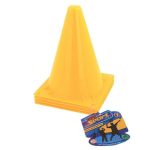 Set van 8x Gele sport/voetbal training pionnen - 20 cm - 8 stuks - Sport - Veldsporten - Training pion/kegel/accessoire - Geel