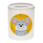 Bellatio Decorations Vrolijke muis dieren spaarpot 9 cm - keramiek - spaarpotten voor kinderen