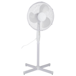 Ventilator staand 40 cm - Statiefventilator - 3 standen - In hoogte verstelbaar - Wit