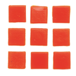 30x stuks vierkante mozaiek steentjes oranje 2 x 2 cm - Hobby materialen - Rood