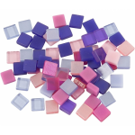 Kleine, gekleurde moza?ek tegels van kunsthars paars/roze - Hobby/knutselen - Mozaieken