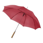 Bellatio Design Automatische paraplu 102 cm doorsnede in het bordeaux - grote paraplu met houten handvat - Rood