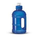 1xe kunststof bidon/drinkfles/waterfles 1250 ml - Sport bidon waterflessen - Push-pull dop - Blauw