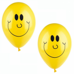 Smiley ballonnen 10 stuks - Geel