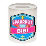 Bellatio Decorations Kinder spaarpot voor Bibi - keramiek - naam spaarpotten