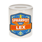 Bellatio Decorations Kinder spaarpot voor Lex - keramiek - naam spaarpotten