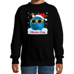 Bellatio Decorations Foute kersttrui / sweater Christmas party coole / stoere kerstbal - voor jongens - kerstkleding / christmas outfit - Zwart