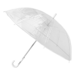 2x Transparante paraplu's met kunststof handvat 86 cm - Regenbescherming 2 stuks