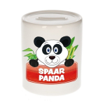 Bellatio Decorations Kinder spaarpot met spaar panda opdruk - keramiek - panda spaarpotten