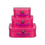 Kinderkoffertje fuchsia16 cm - Roze