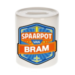 Bellatio Decorations Kinder spaarpot voor Bram - keramiek - naam spaarpotten