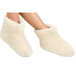 WoolWarmers te wollen sloffen/pantoffels voor dames/heren - Wit